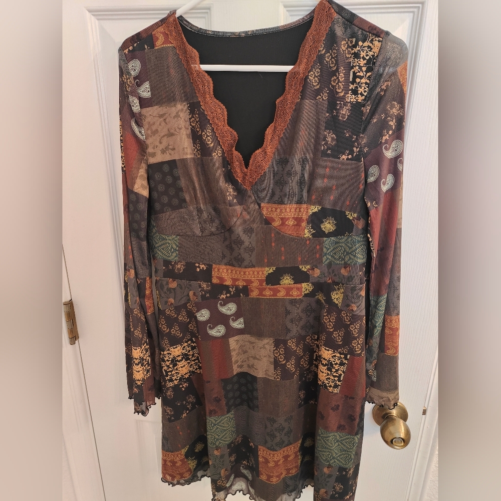 ROMWE Dress, Large, Multicolor